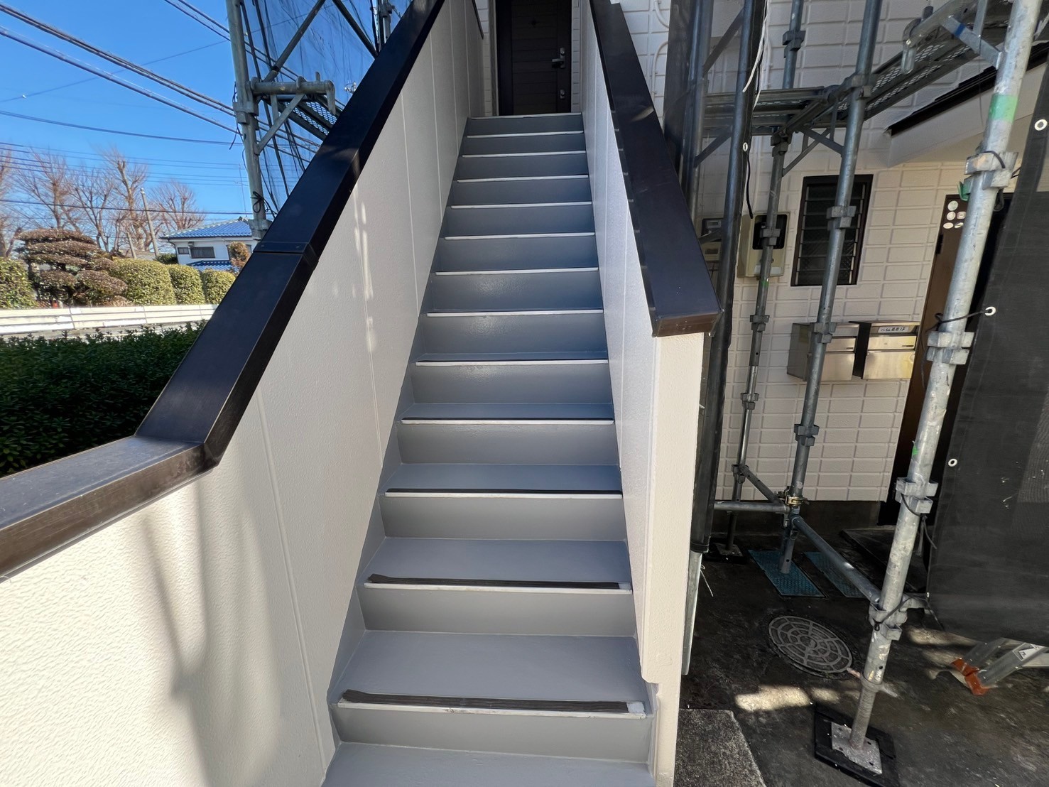 府中市 屋外階段防水 施工後