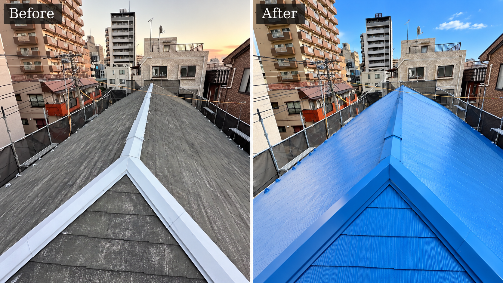 【杉並区】屋根の遮熱塗装工事｜夏の暑さ対策と屋根の塗り替え